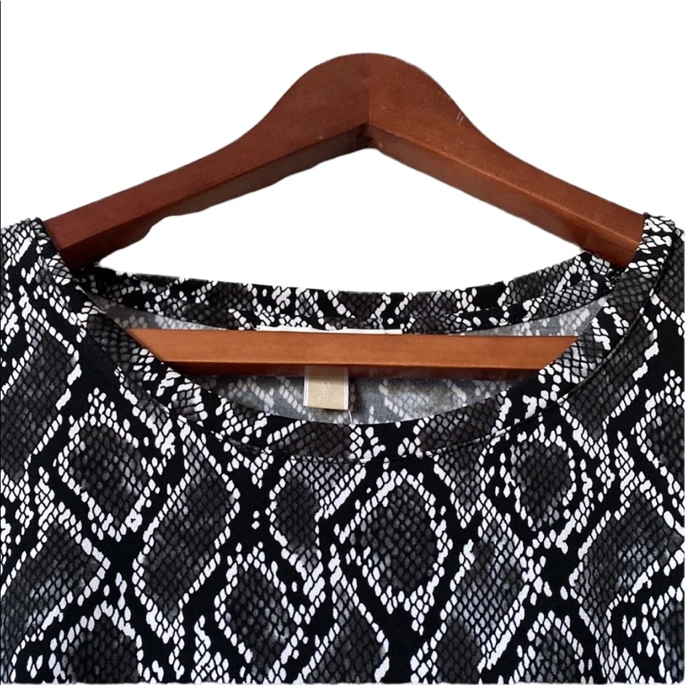 Michael Kors Women’s Snakeskin Print Black and Gray Dress